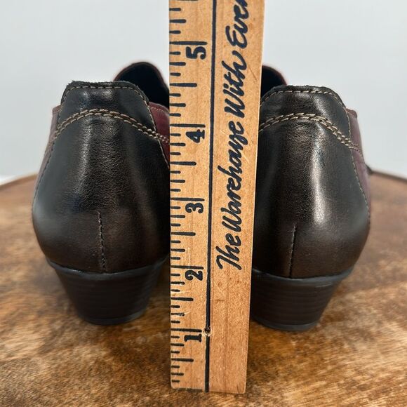 Remonte Shoes Wm 39 (US 8) Multicolor Leather Slip On Block Heel Loafer Comfort - Picture 6 of 12